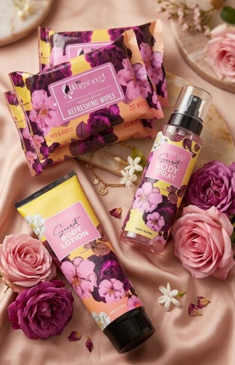 سيكريت (لوشن و معطر و 3 حبات مناديل)