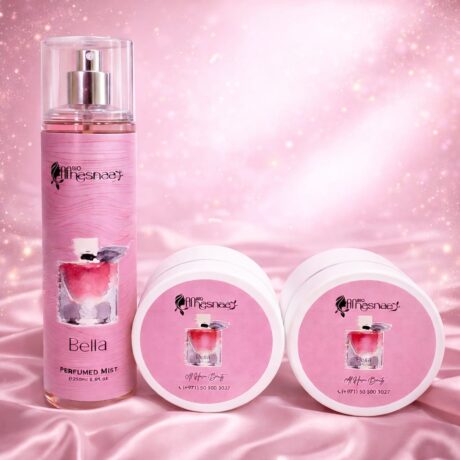 عرض حبتين مخمرية bella و body mist free