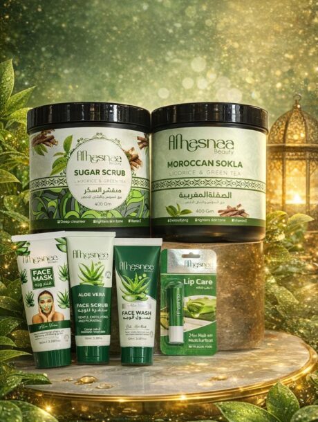 بكج مقشر سكر عرق السوس والشاي الأخضر